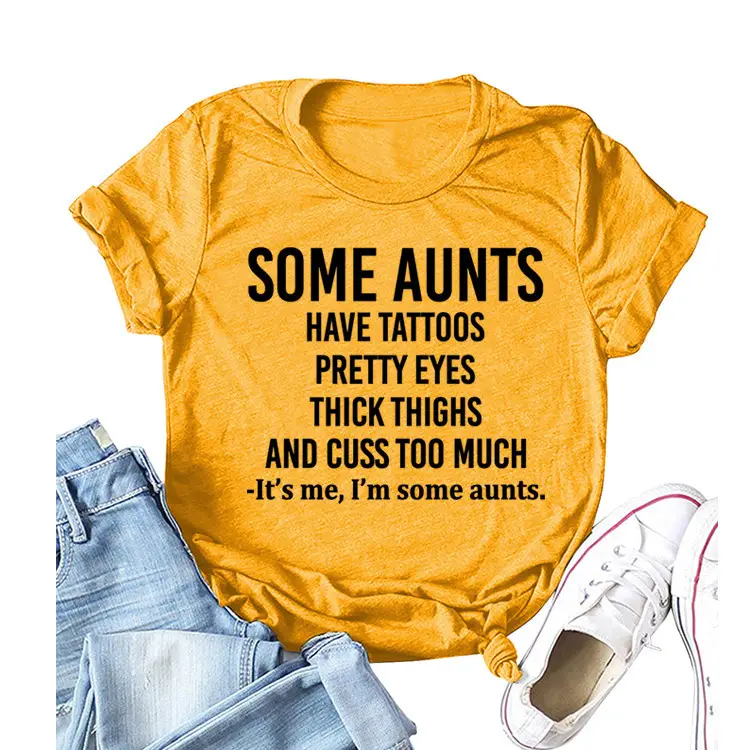 Some Aunts Have Tattoos T-Shirt Maroon Women - Image 24