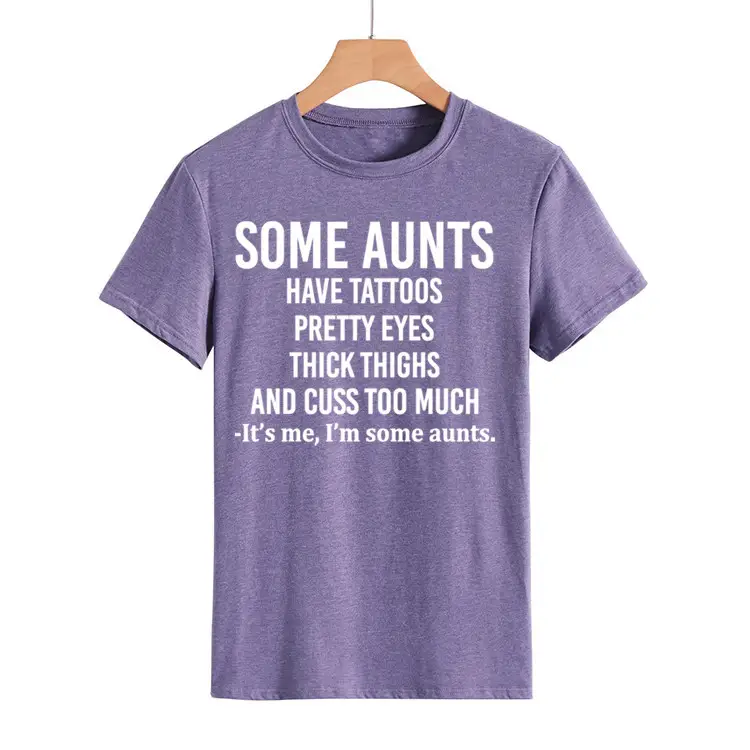 Some Aunts Have Tattoos T-Shirt Maroon Women - Image 16