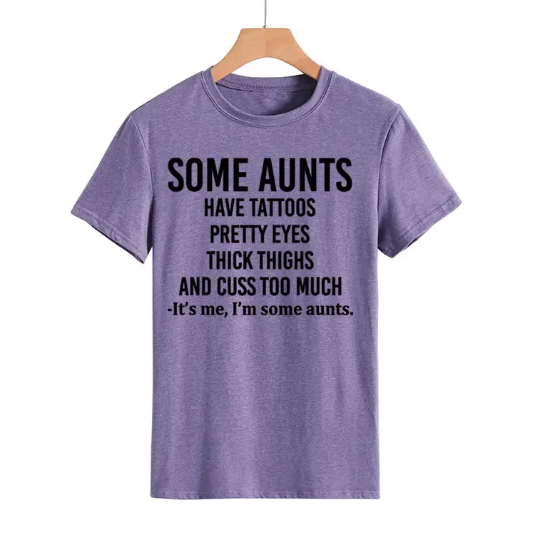 Some Aunts Have Tattoos T-Shirt Maroon Women - Image 18