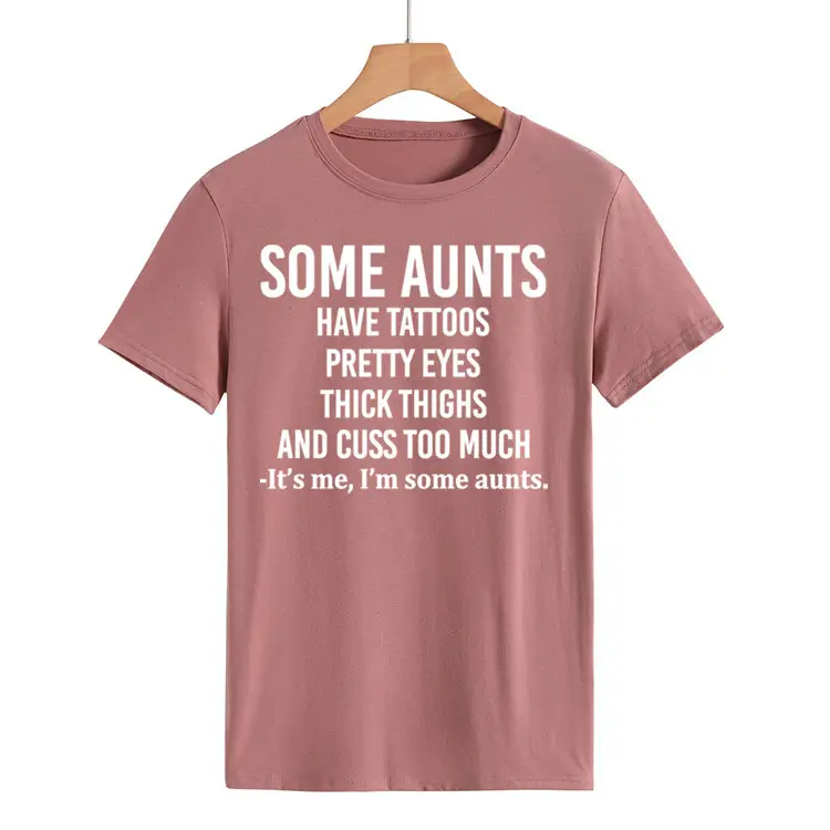 Some Aunts Have Tattoos T-Shirt Maroon Women - Image 8
