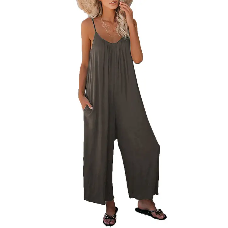 Women's Orange Loose Fit Jumpsuit Pants Set - Image 15