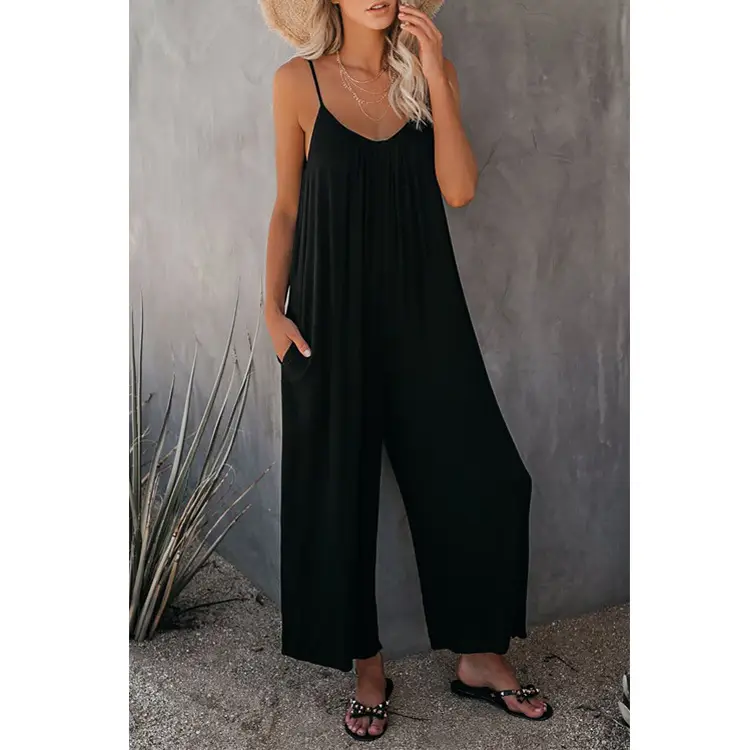 Women's Orange Loose Fit Jumpsuit Pants Set - Image 4