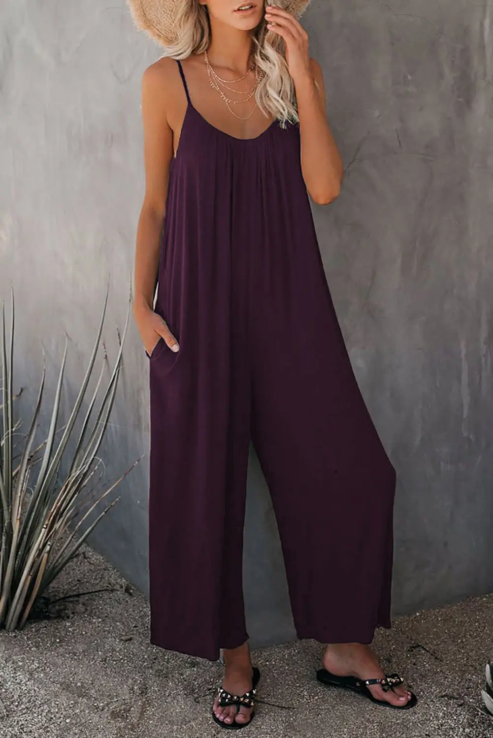 Women's Orange Loose Fit Jumpsuit Pants Set - Image 5