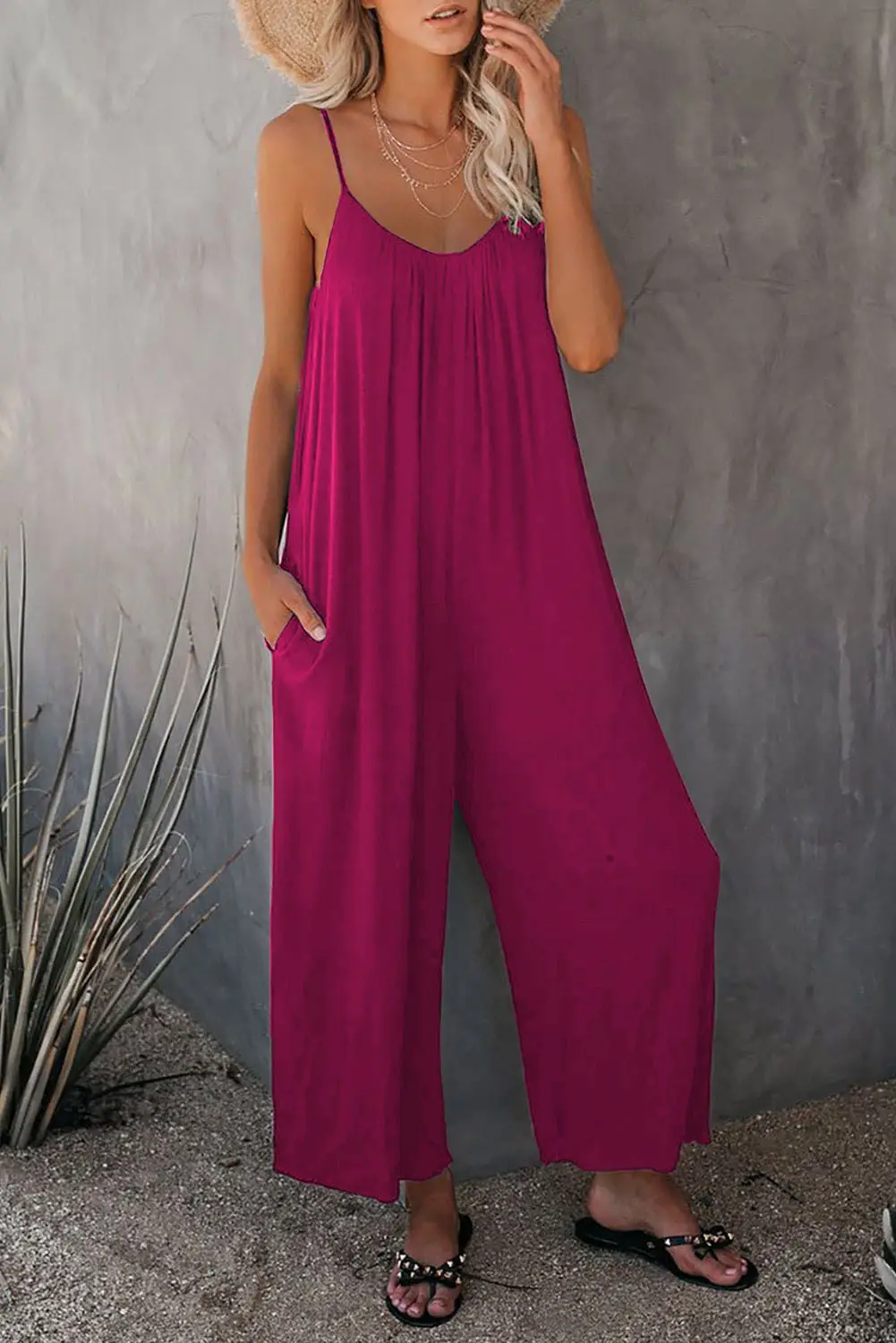 Women's Orange Loose Fit Jumpsuit Pants Set - Image 8