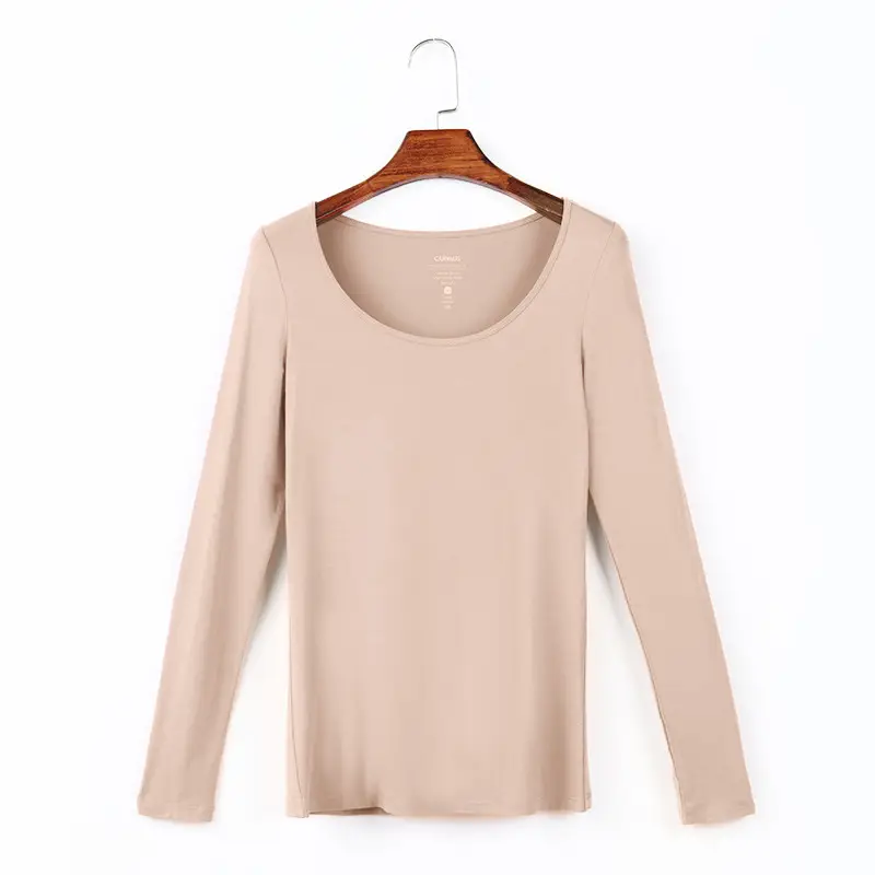 Women Navy Long Sleeve Half High Collar T-Shirt - Image 9