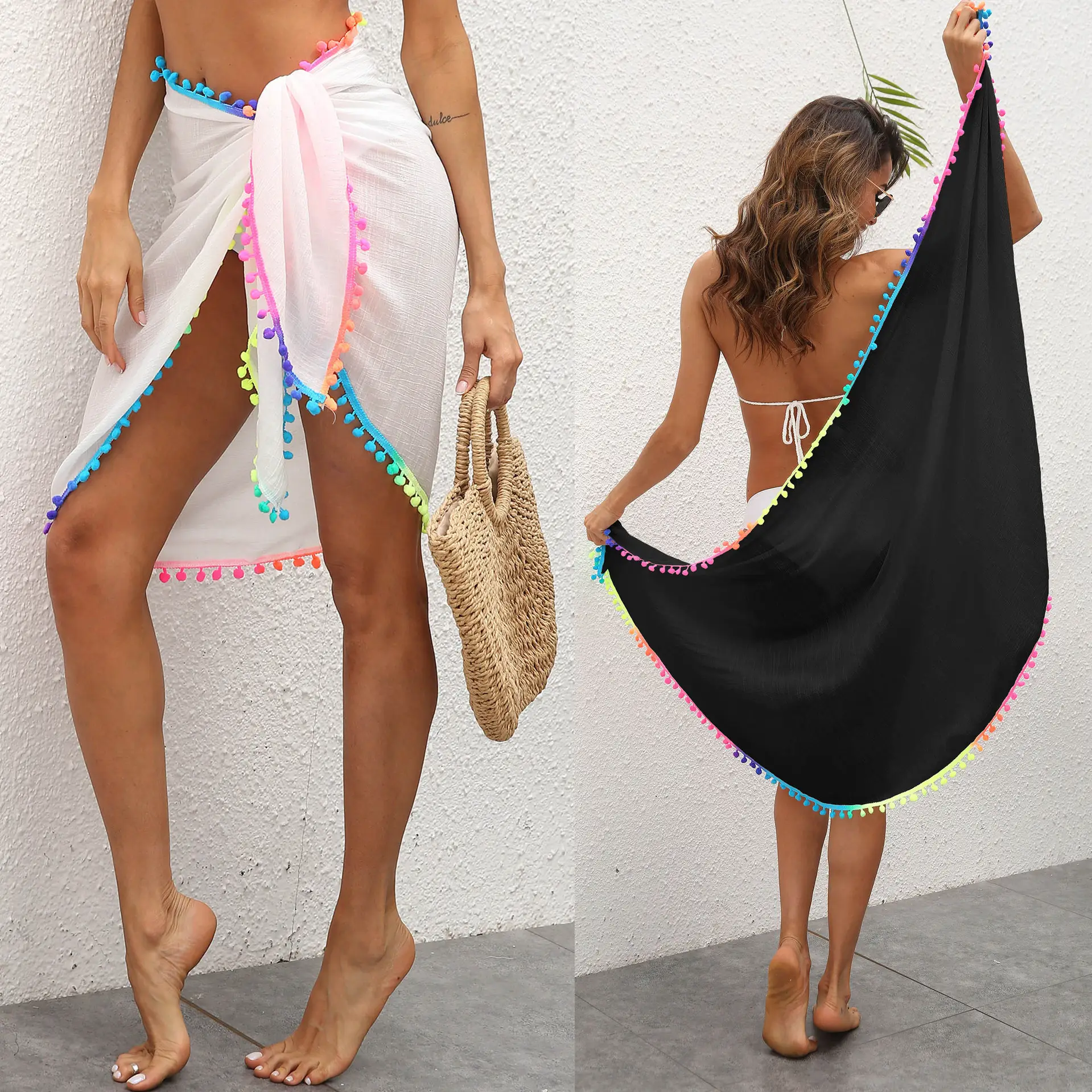 Women Sun Protection Tassel Skirt Beach Wear - Image 8
