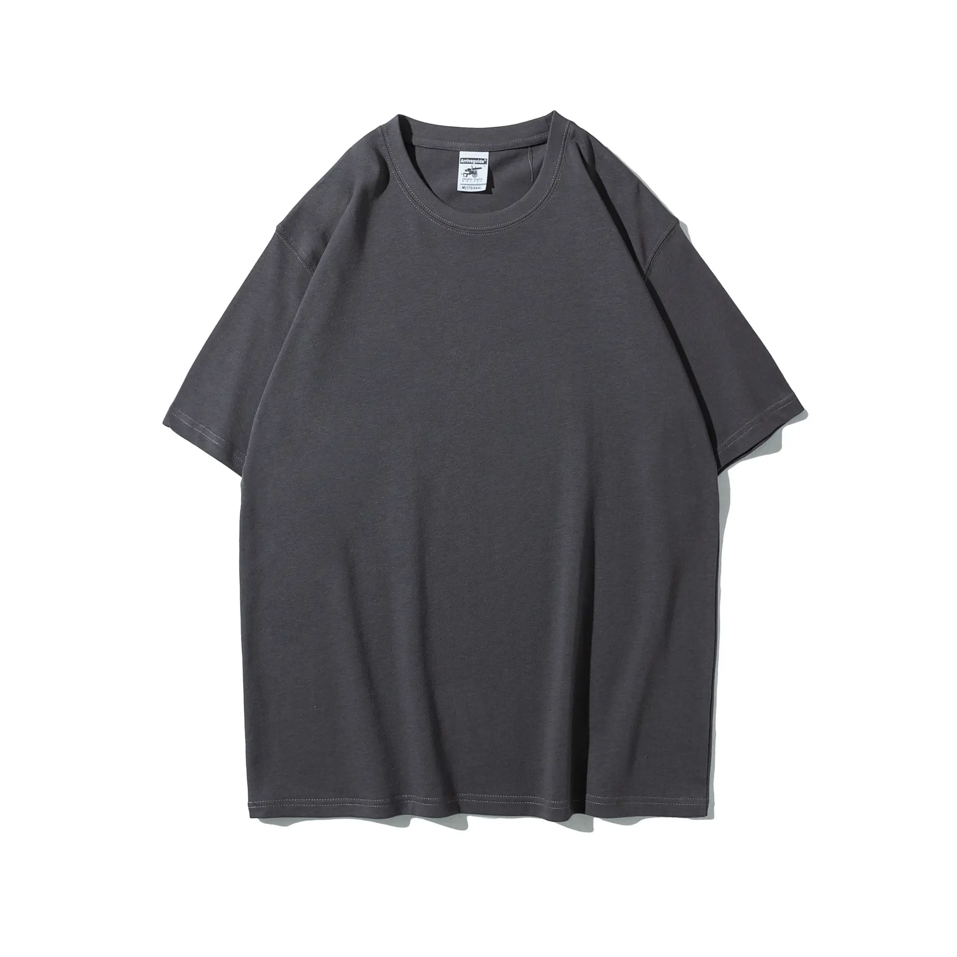 Purple Cotton Heavy Crewneck T-Shirt Loose Fit - Image 13