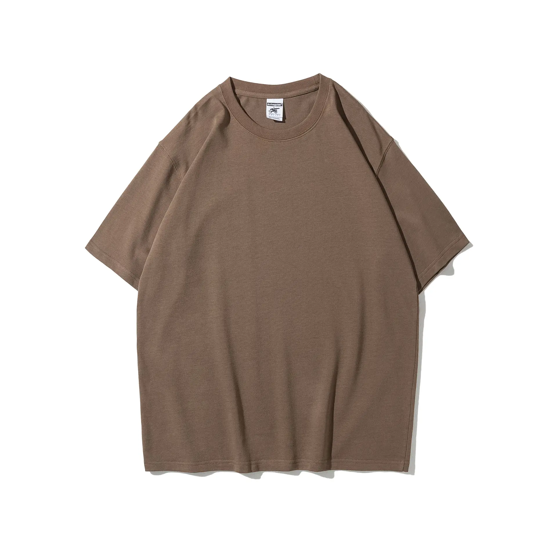 Purple Cotton Heavy Crewneck T-Shirt Loose Fit - Image 11