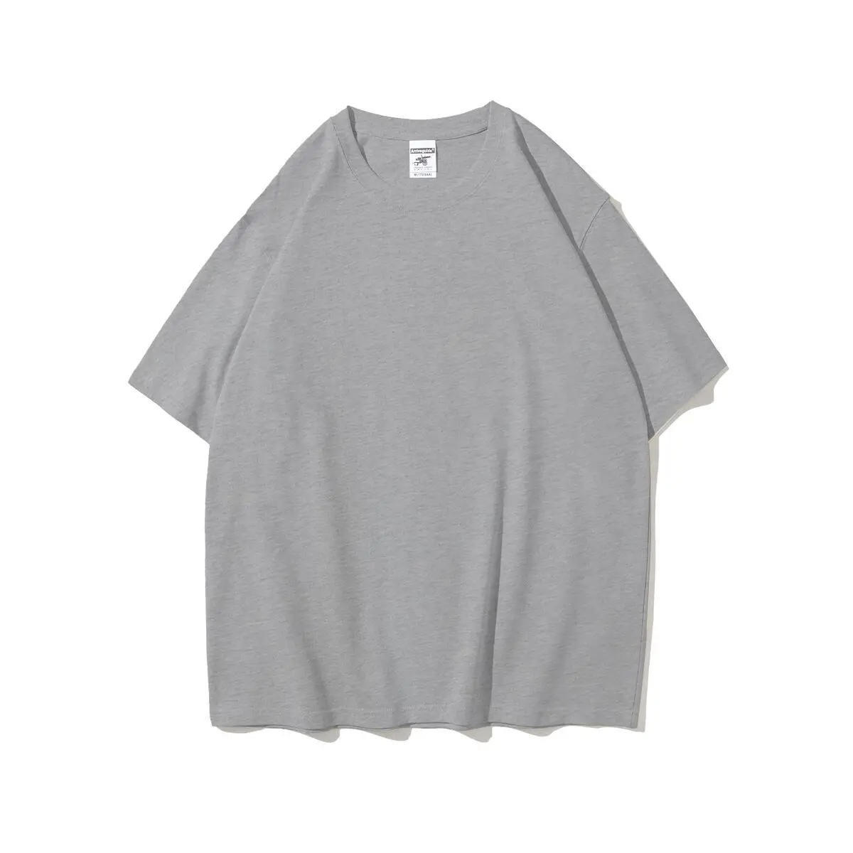 Purple Cotton Heavy Crewneck T-Shirt Loose Fit - Image 12