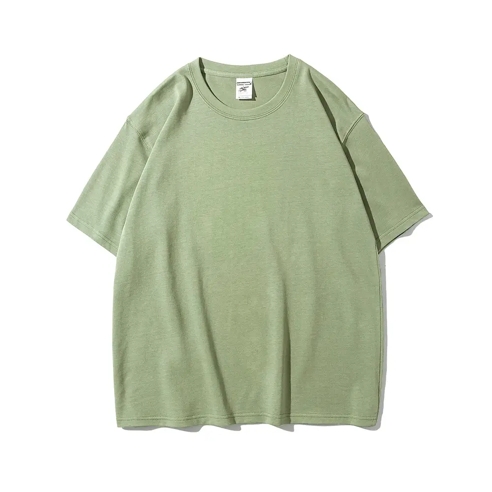 Purple Cotton Heavy Crewneck T-Shirt Loose Fit - Image 17