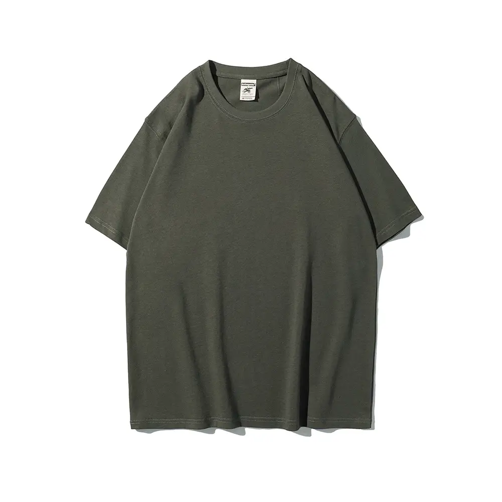 Purple Cotton Heavy Crewneck T-Shirt Loose Fit - Image 18
