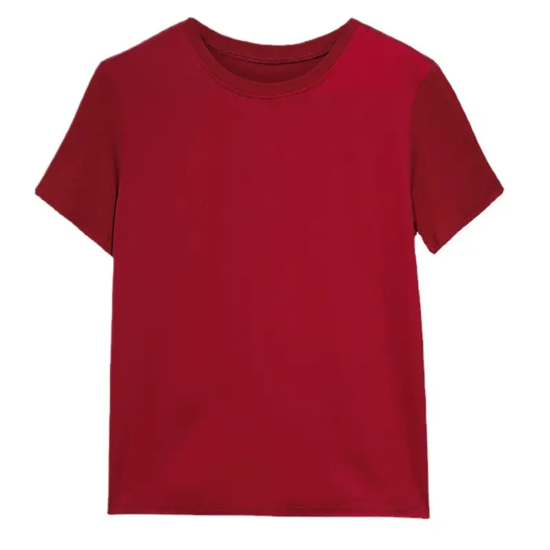 Women 3/4 Sleeve Acetate Satin T-Shirt White