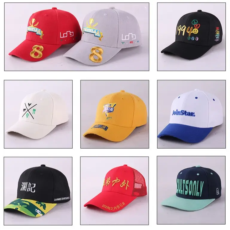 Red Baseball Cap with Custom Logo Embroidery - Image 17