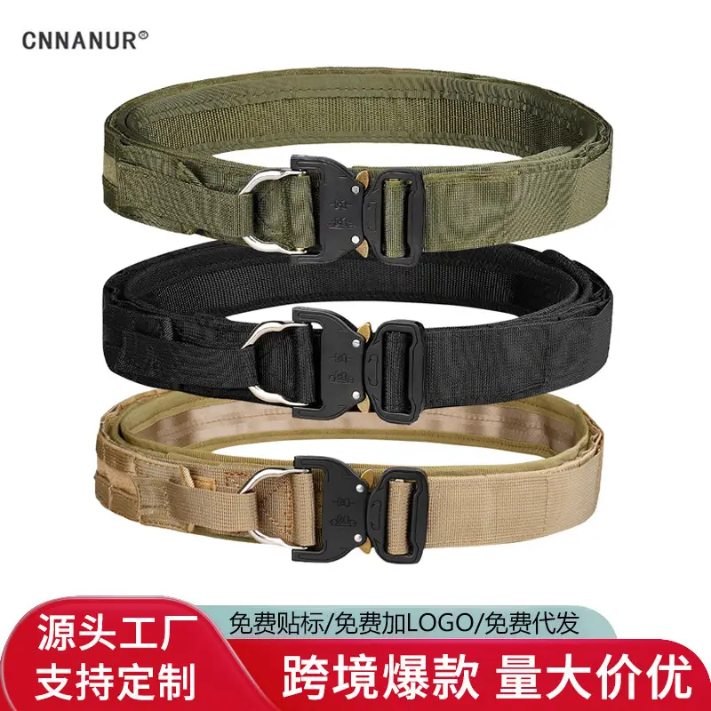 Men's Green Tactical Belt Cobra Buckle Nylon