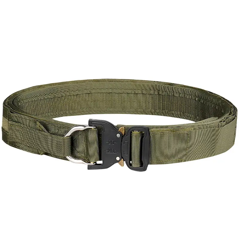 Men's Green Tactical Belt Cobra Buckle Nylon