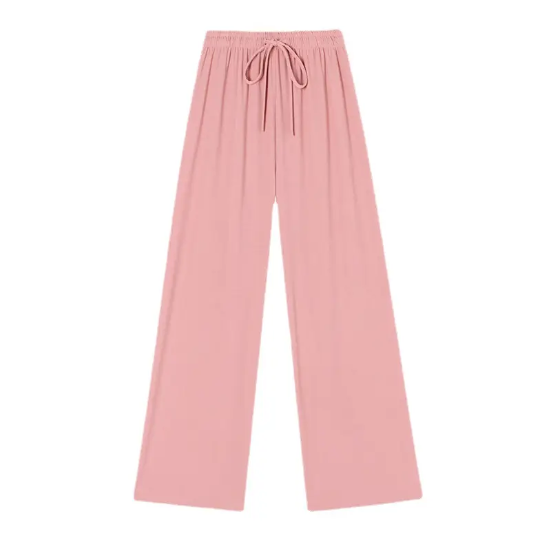 Women Ice Silk Wide-leg Pants Spring Summer High Waist - Image 8