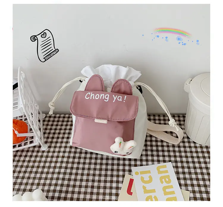 2025 Soft Cotton Crossbody Bag for Girls Plaid Design - Image 3