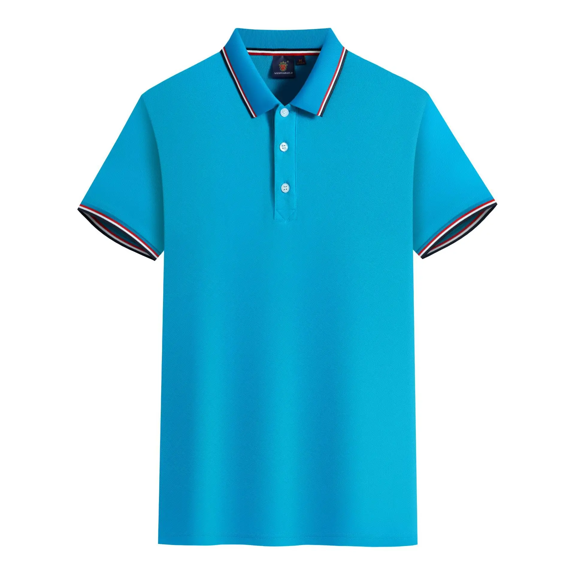 Men's White Polo Shirt with Red Trim - Image 10