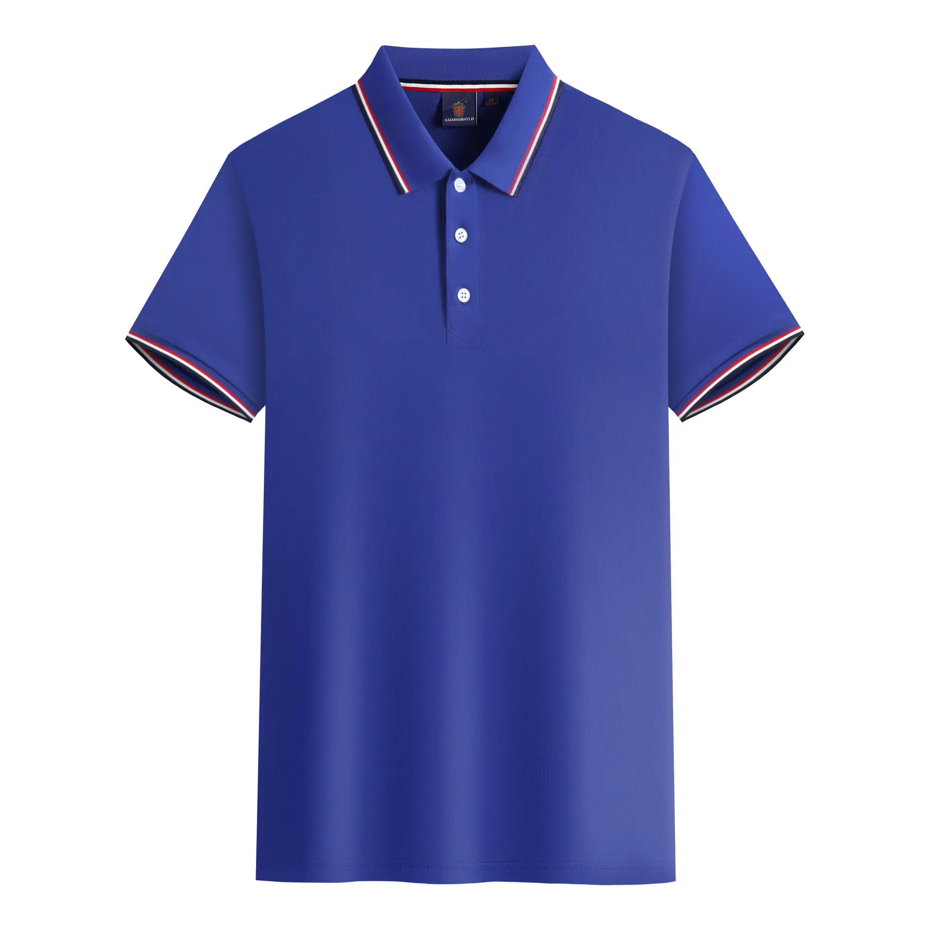 Men's White Polo Shirt with Red Trim - Image 5