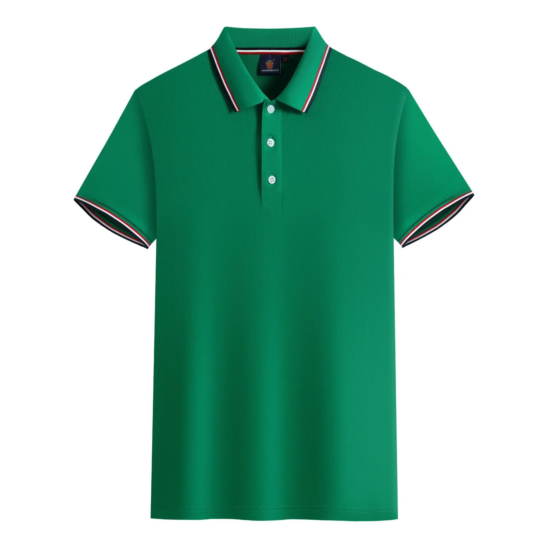 Men's White Polo Shirt with Red Trim - Image 7