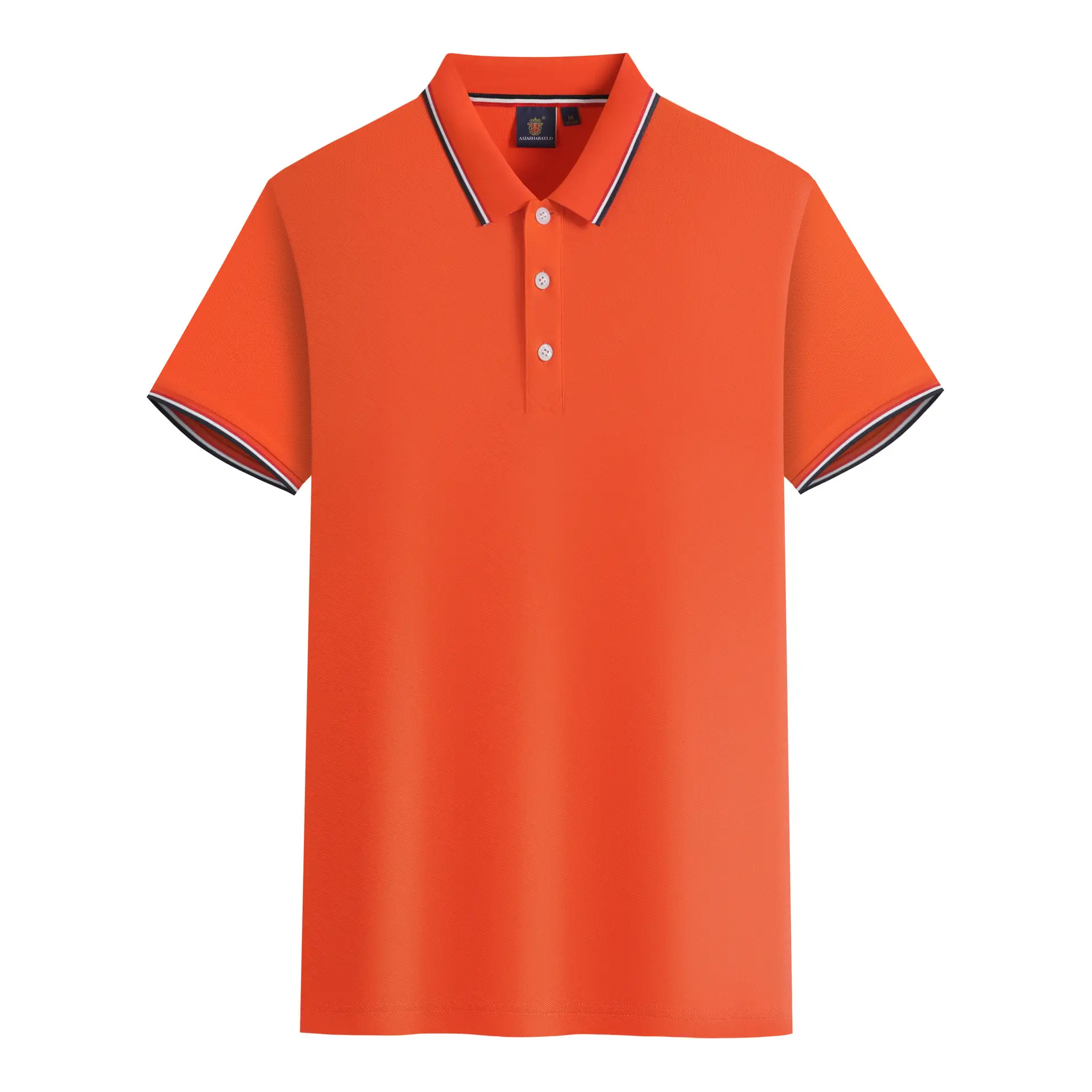 Men's White Polo Shirt with Red Trim - Image 8