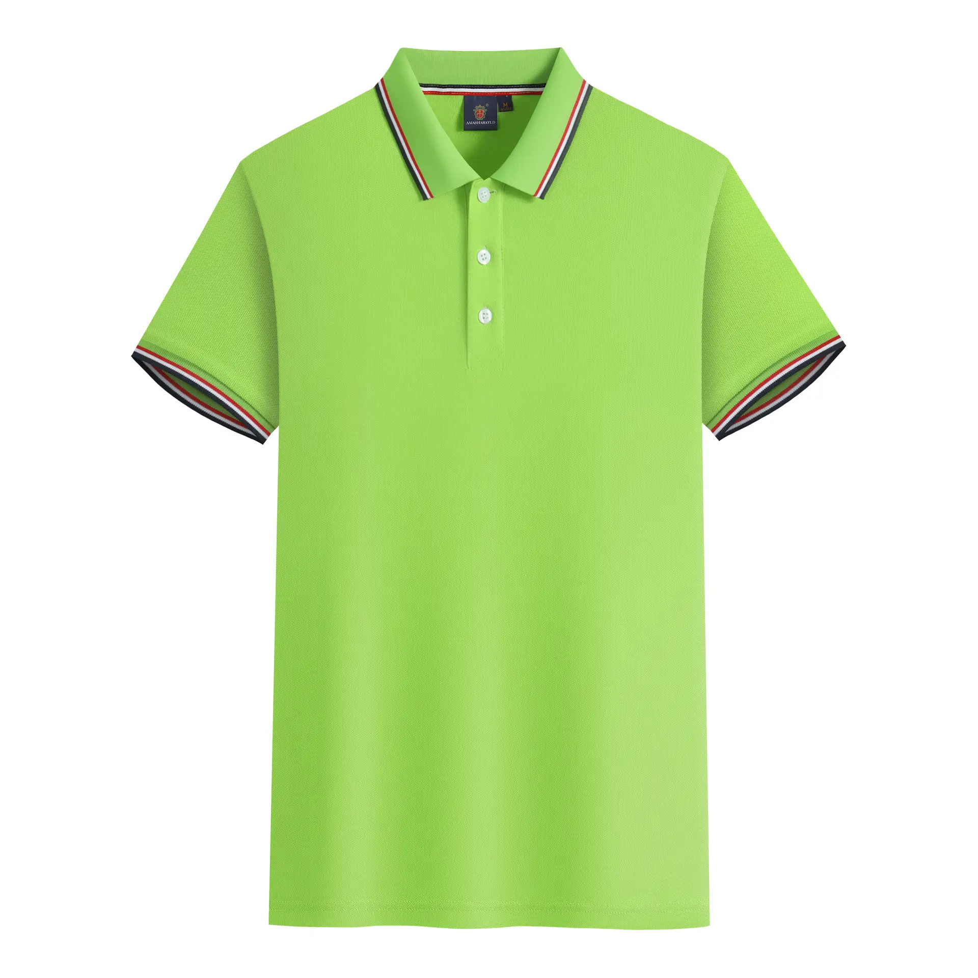 Men's White Polo Shirt with Red Trim - Image 9