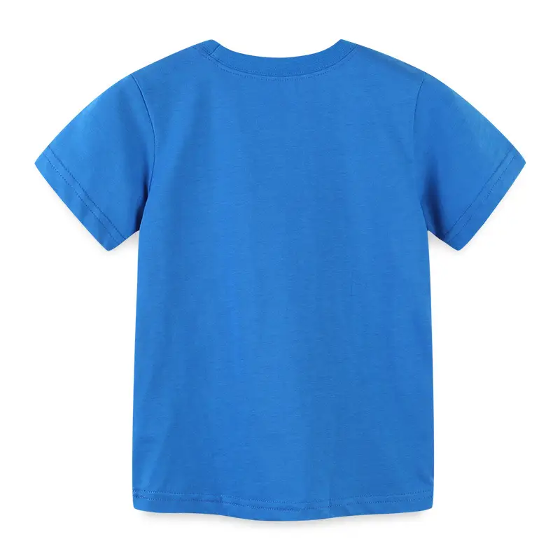 Kids Printed T-Shirt Blue Kids Boys Summer Cotton - Image 3
