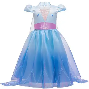 Frozen Elsa Princess Dress Long Sleeve Sequined Long Dress Little Princess Gown Prom Runway Show — feature 11