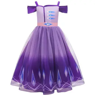 Frozen Elsa Princess Dress Long Sleeve Sequined Long Dress Little Princess Gown Prom Runway Show — feature 12