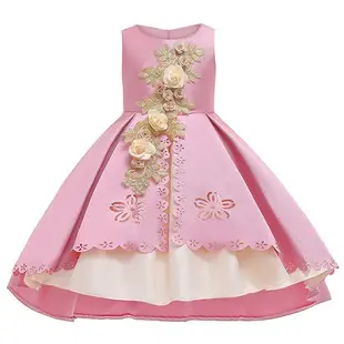Frozen Elsa Princess Dress Long Sleeve Sequined Long Dress Little Princess Gown Prom Runway Show — feature 14