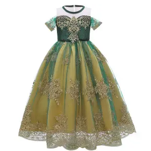 Frozen Elsa Princess Dress Long Sleeve Sequined Long Dress Little Princess Gown Prom Runway Show — feature 6