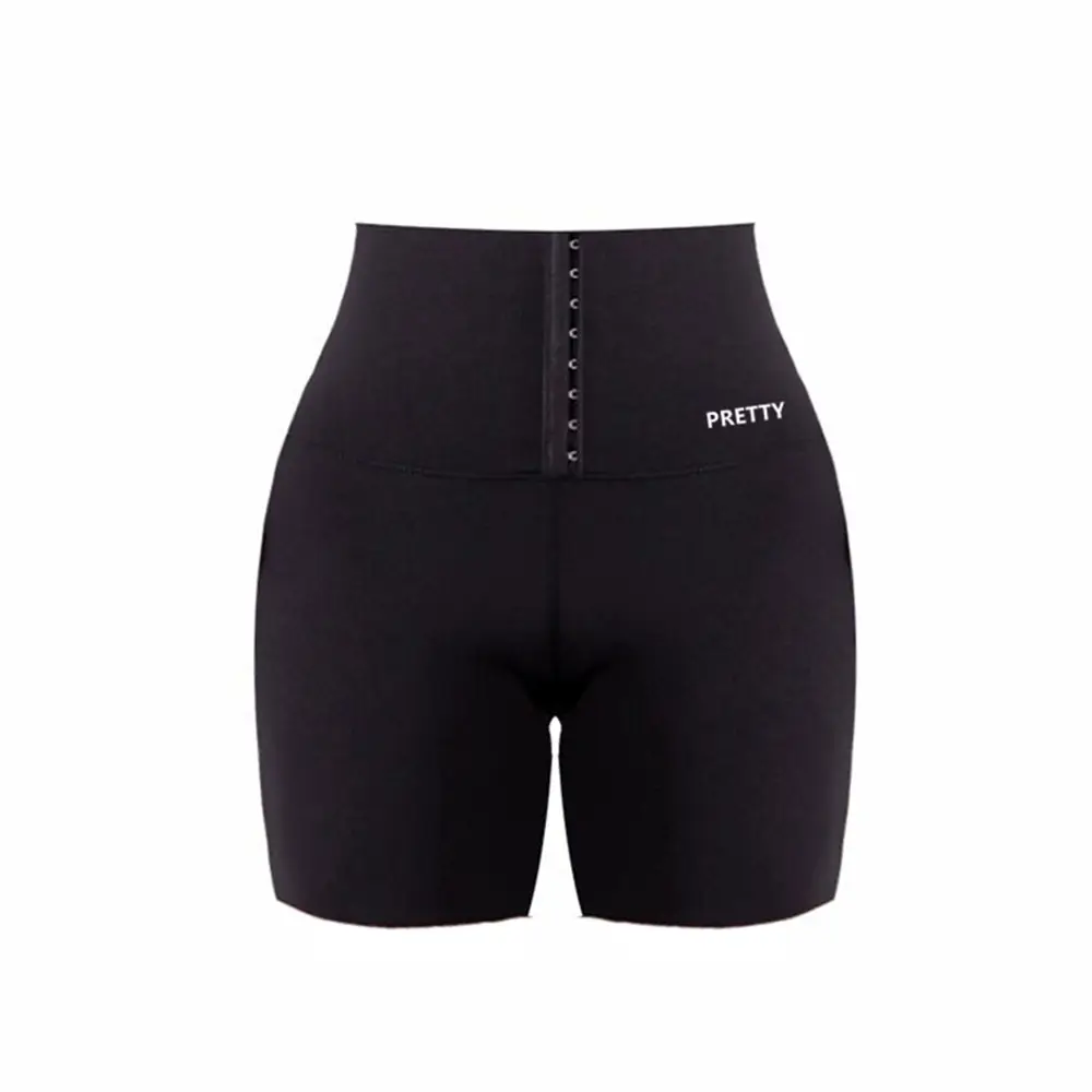 Black Slim Fit Three Point Waist Shorts for Women - Image 7