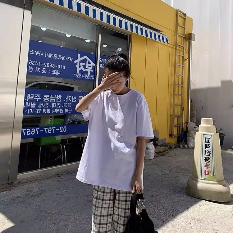 Women Cotton Short Sleeve Crewneck T-Shirt White — feature 10
