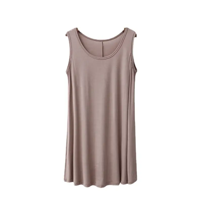 Black Sleeveless Vest Dress for Women Large Size