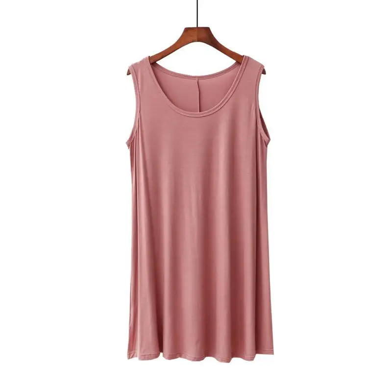 Black Sleeveless Vest Dress for Women Large Size