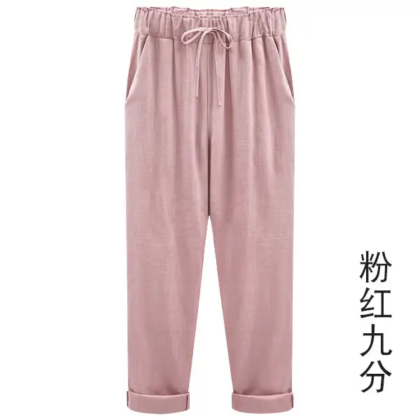 Pink cropped pants