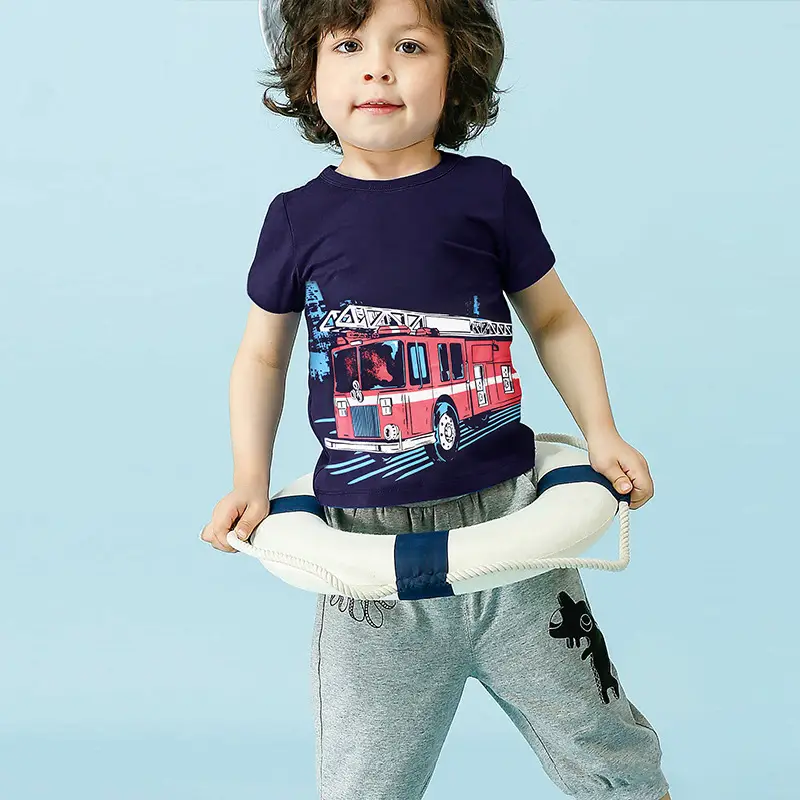 2025 Summer Boys T-Shirt Cotton Printed Cool Trendy - Image 2