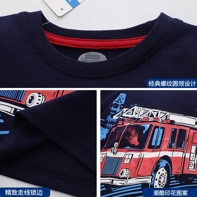 2025 Summer Boys T-Shirt Cotton Printed Cool Trendy - Image 4
