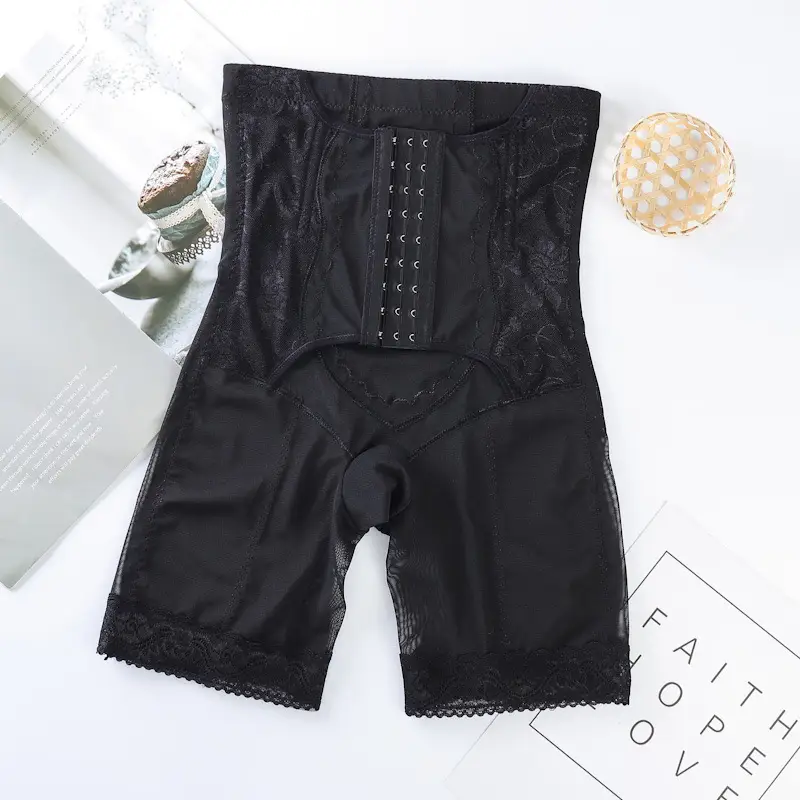 Postpartum High Waist Abdominal Pants Black Lace - Image 2