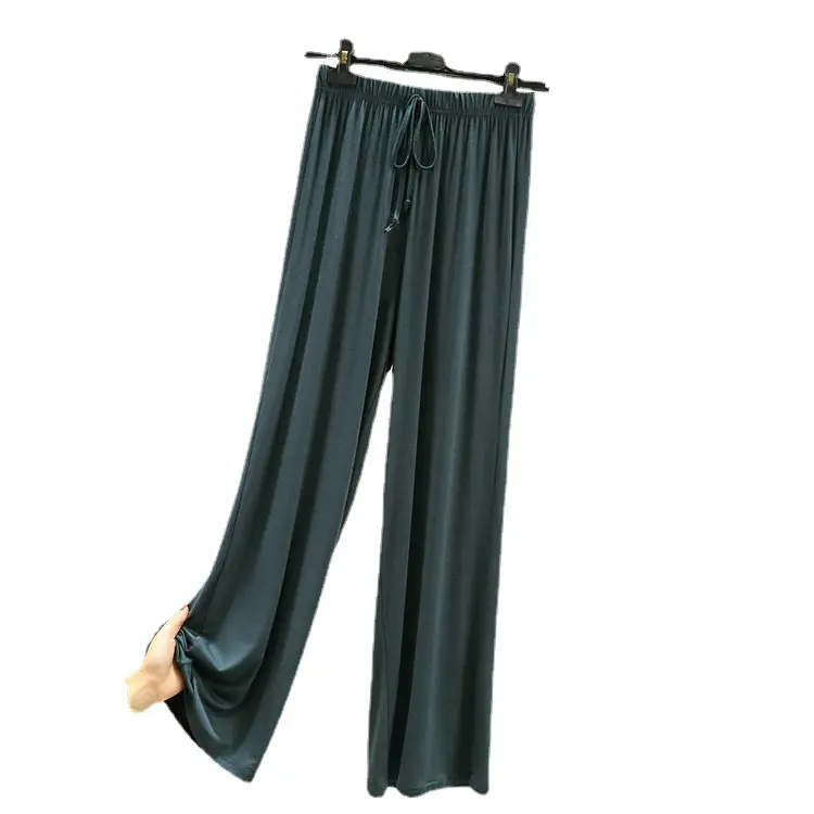 Women's Modal Wide-leg Pants Solid Color High Waist - Image 14