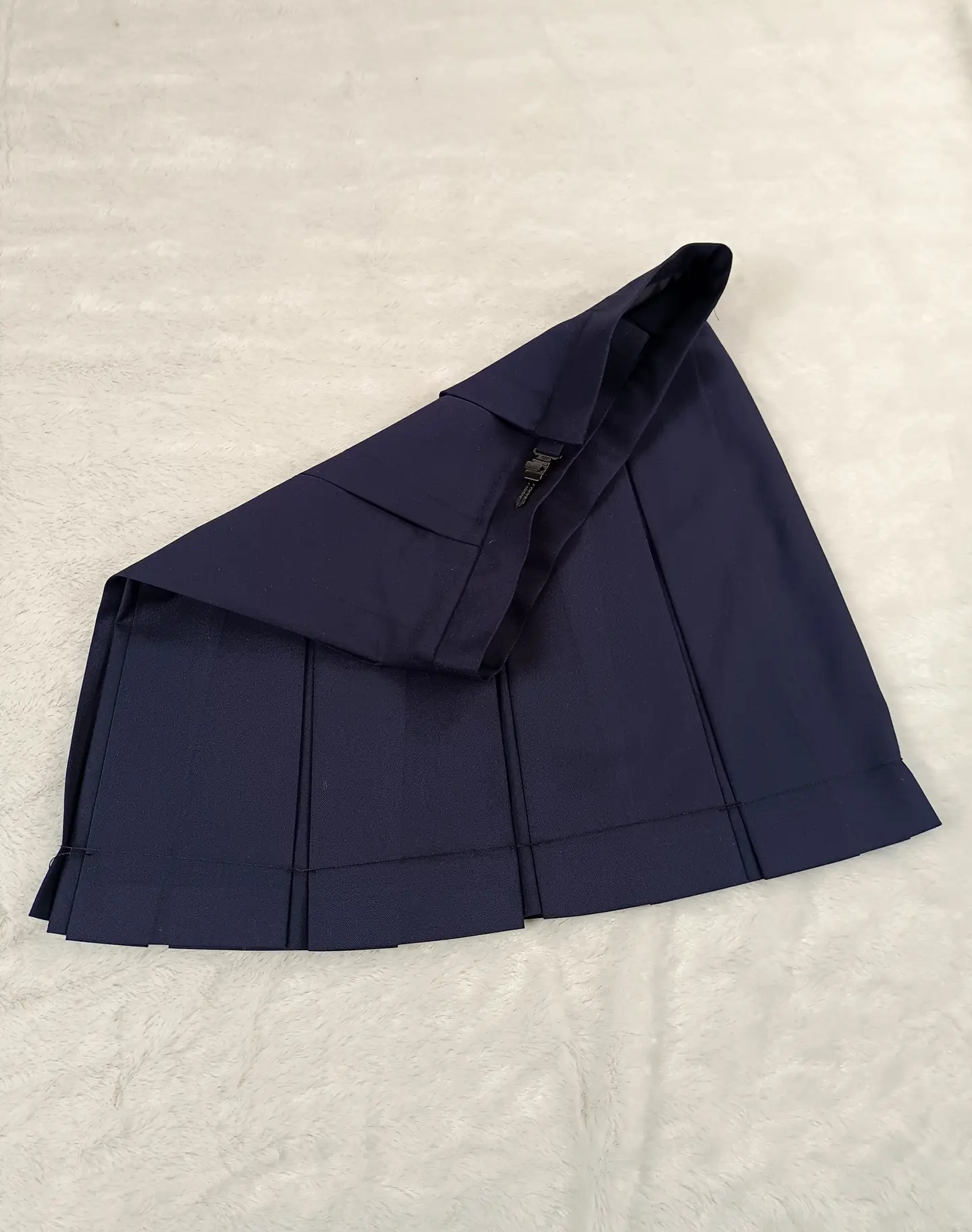 Japanese Style Navy Blue Pleated Skirt 48cm