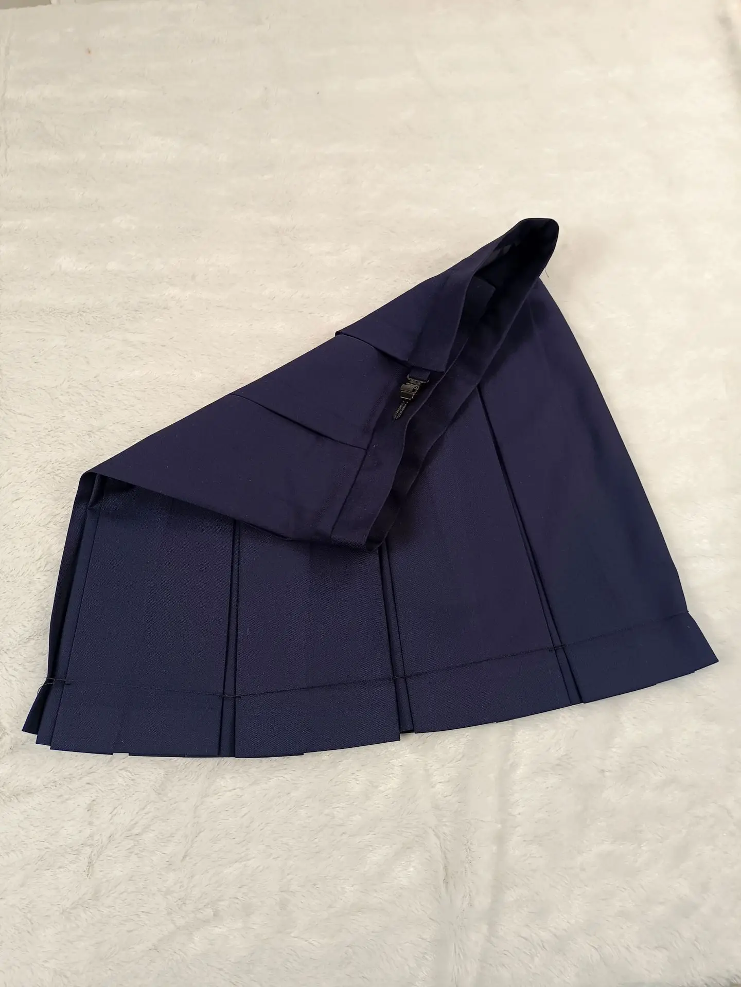 Japanese Style Navy Blue Pleated Skirt 48cm