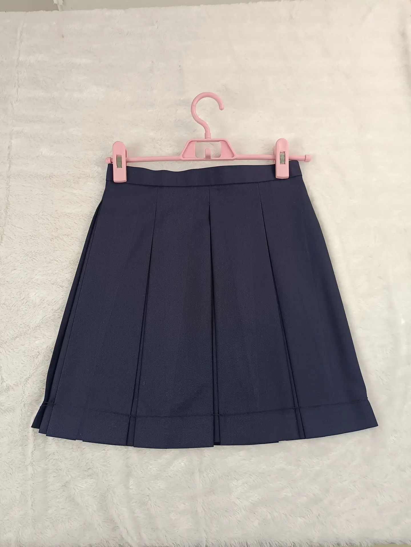 Japanese Style Navy Blue Pleated Skirt 48cm
