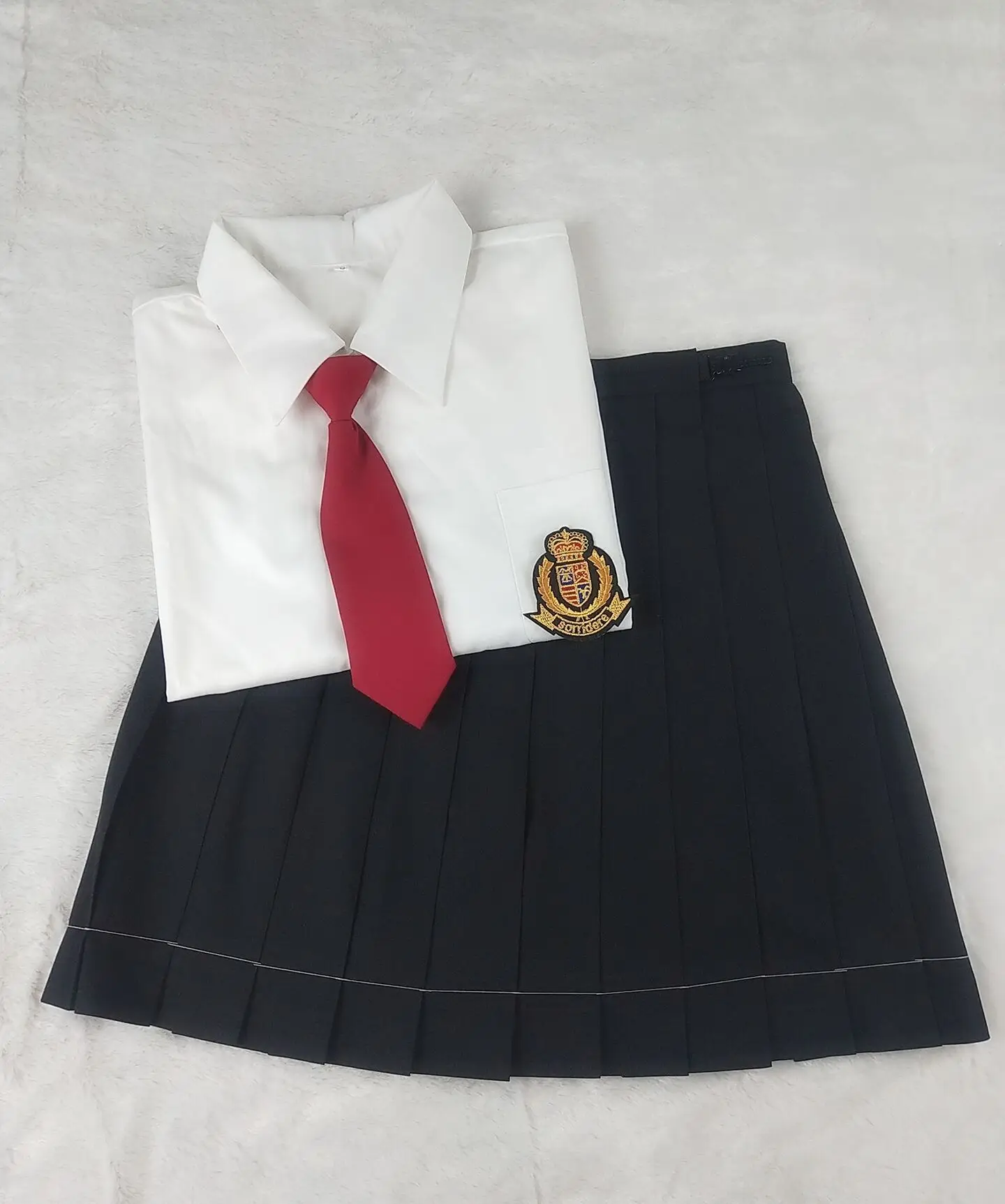 Japanese Style Navy Blue Pleated Skirt 48cm