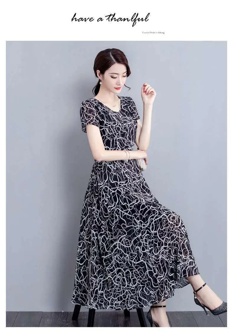 Red Printed A-Line Skirt Dress for Women — feature 6