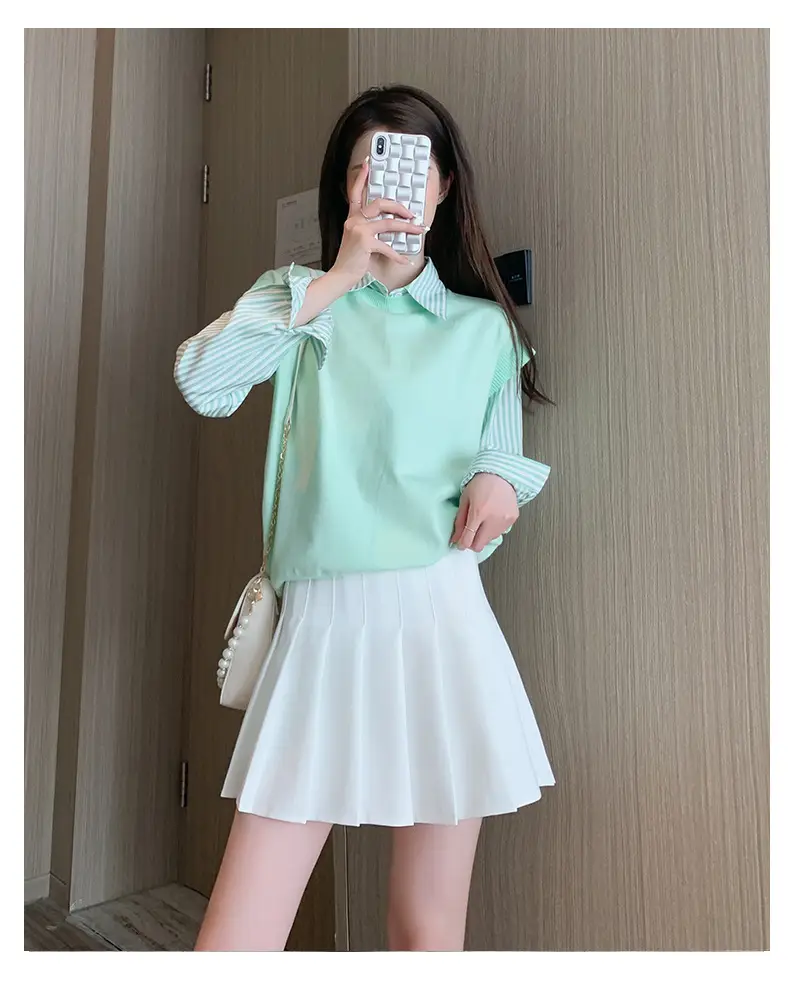 Women Korean-style Pleated Skirt Black Anti-Scratch High Waist — feature 16