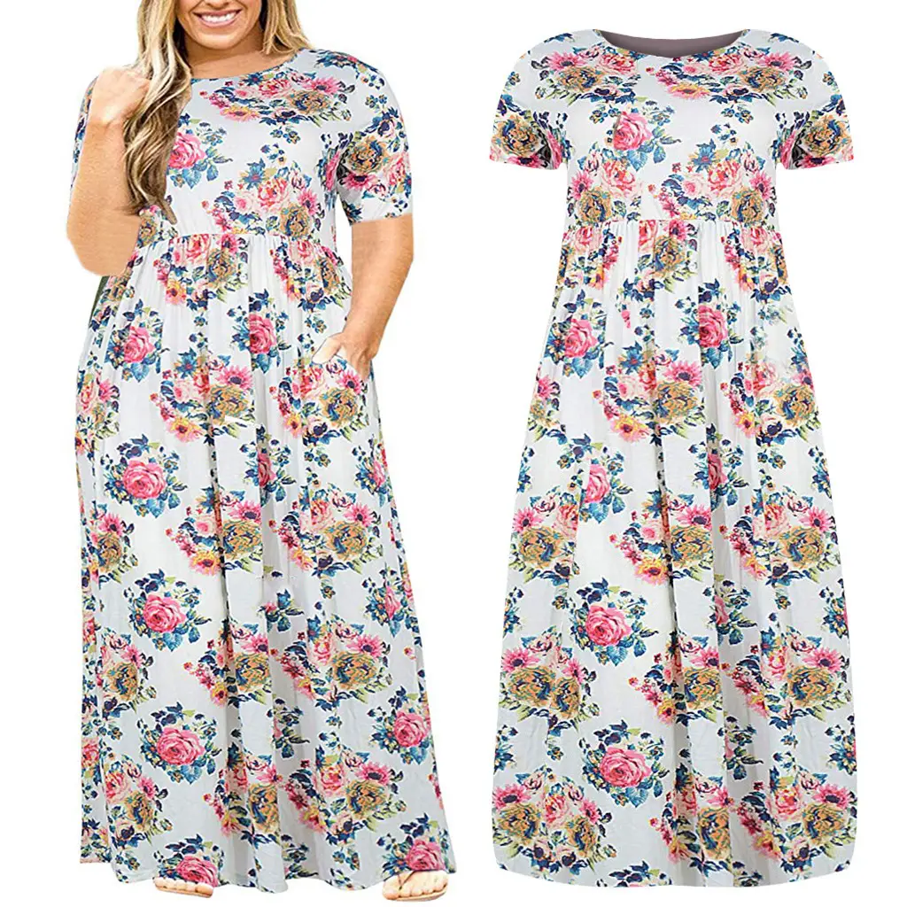 2024 Plus Size Floral Print Summer Dress — feature 8