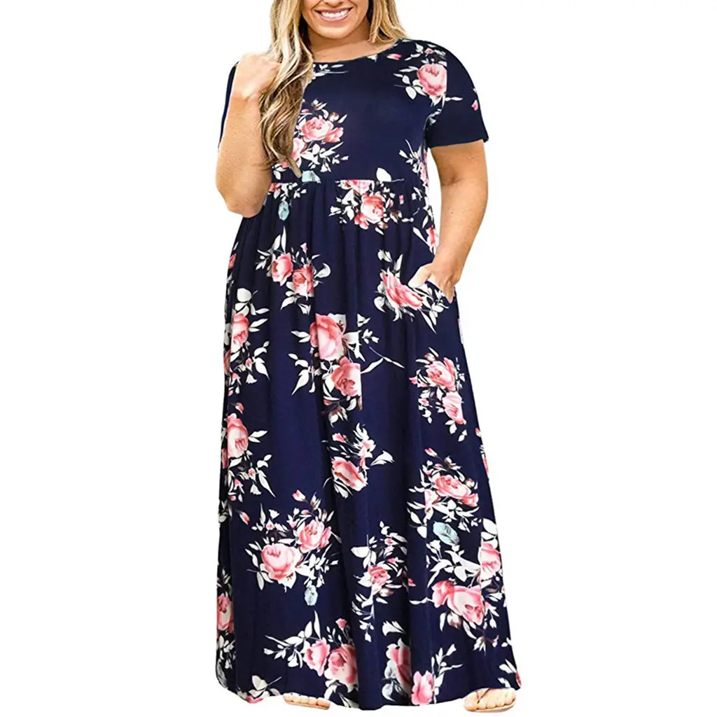 2024 Plus Size Floral Print Summer Dress - Image 3