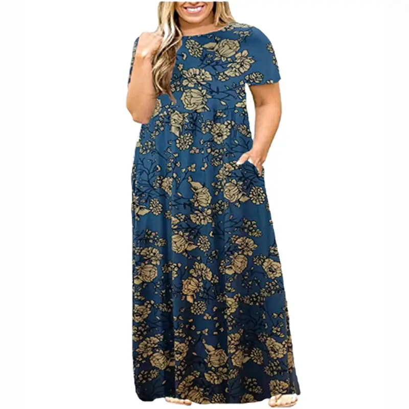 2024 Plus Size Floral Print Summer Dress - Image 4
