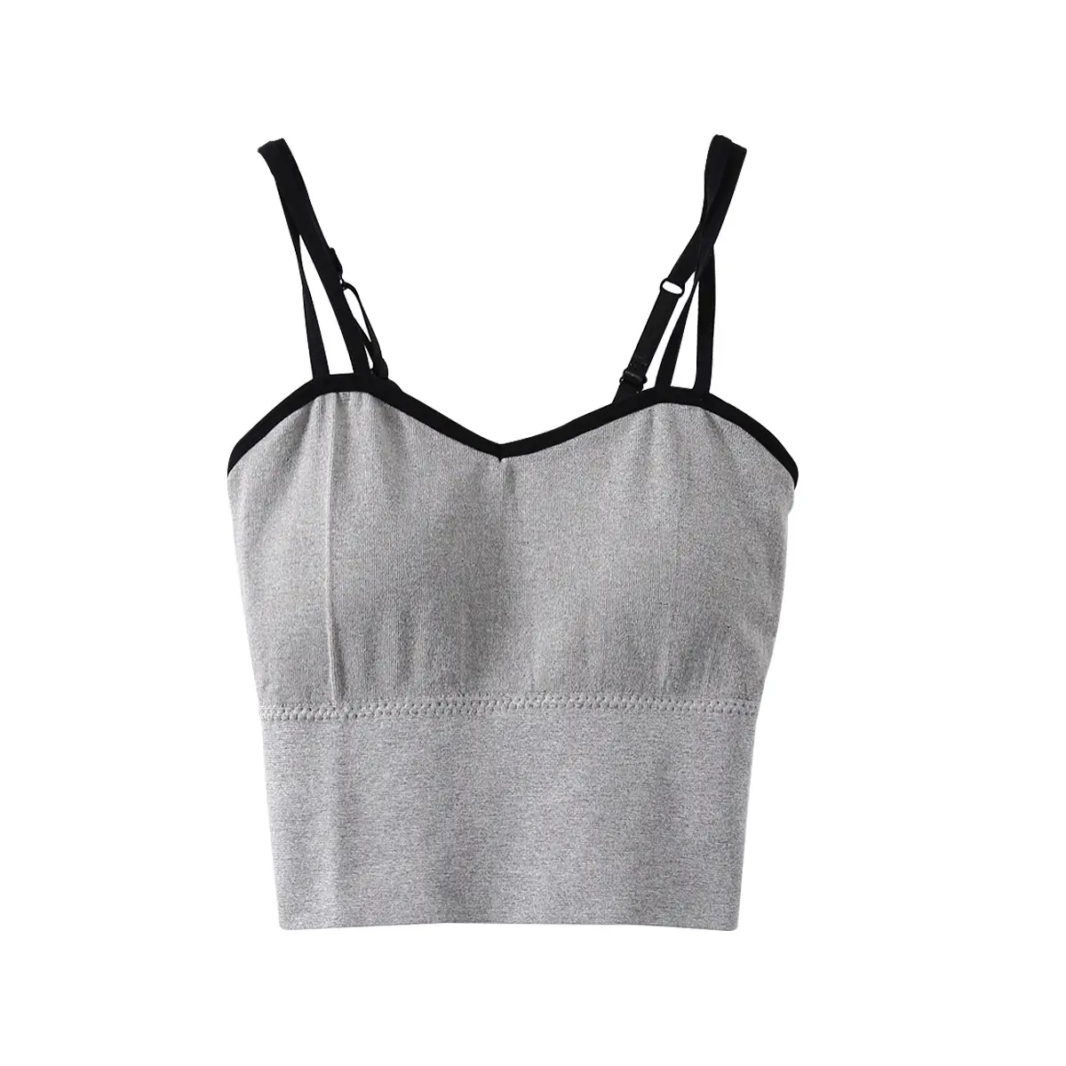 Women Sleeveless Back Top Camisole Vest Black White Gray